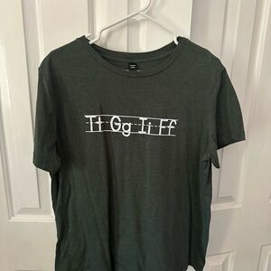 SHEIN Green Short Sleeve Tee Casual Cotton Blend